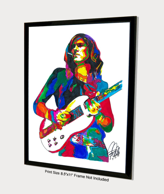 Glen Buxton Alice Cooper Guitar Rock Music Poster Print Wall Art 8.5x11