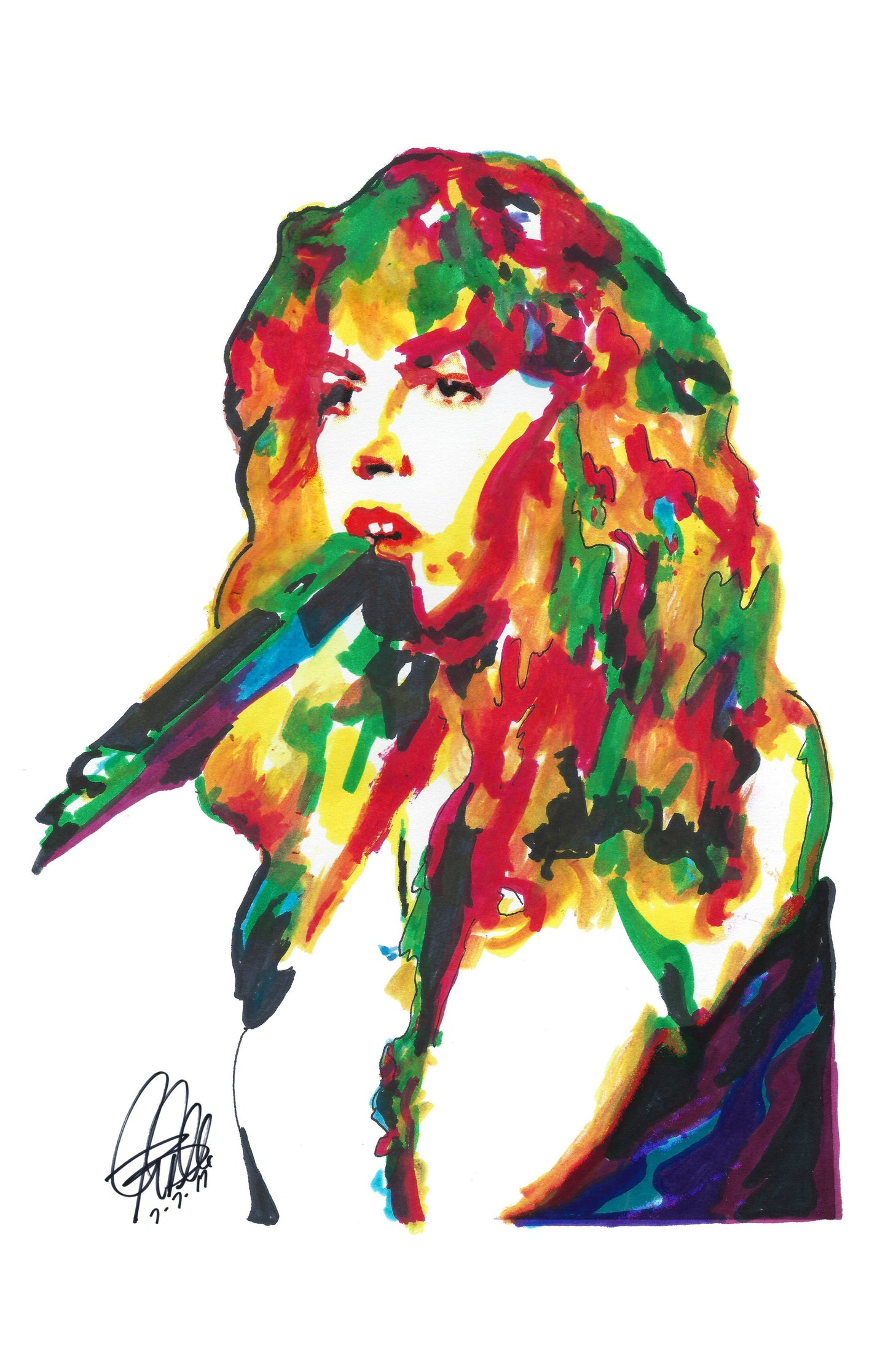 Stevie Nicks Fleetwood Mac Singer Rock Music Print Poster Wall Art 11x17