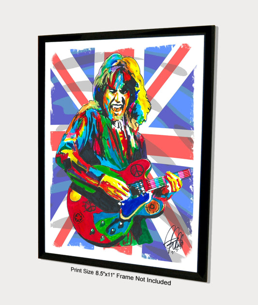 Alvin Lee Ten Years After Guitar Blues Rock Music Poster Print Wall Art 8.5x11