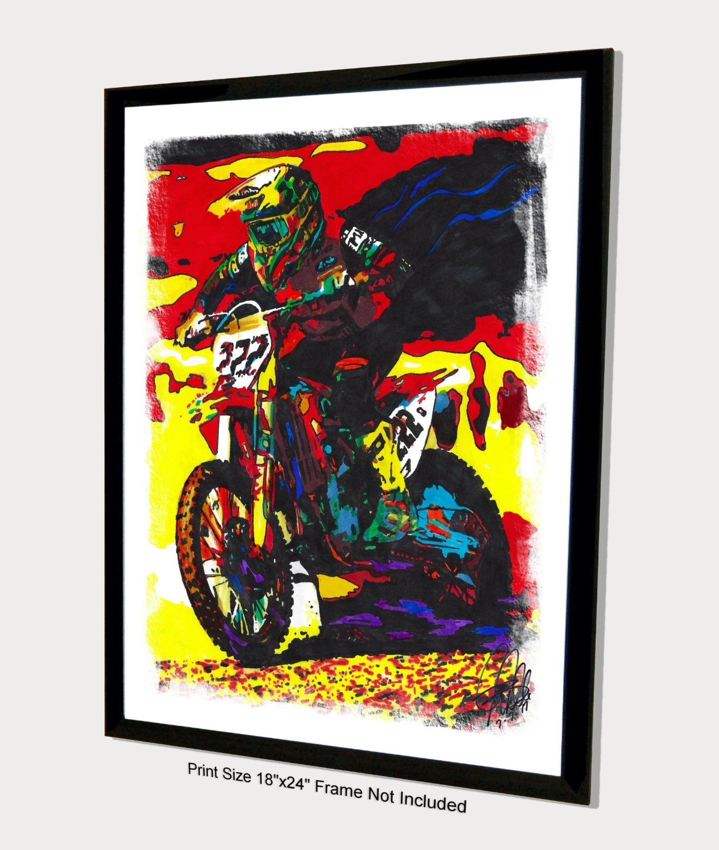 Tony Cairoli Motocross Freestyle Dirt Bike Poster Print Wall Art 18x24