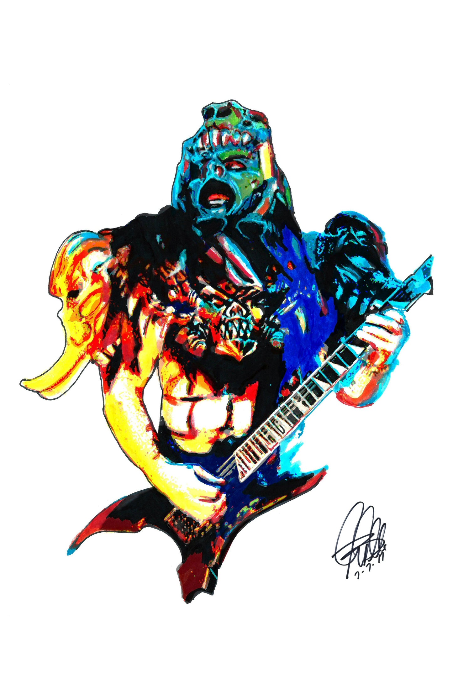 Pustulus Maximus GWAR Guitar Music Print Poster Wall Art 11x17