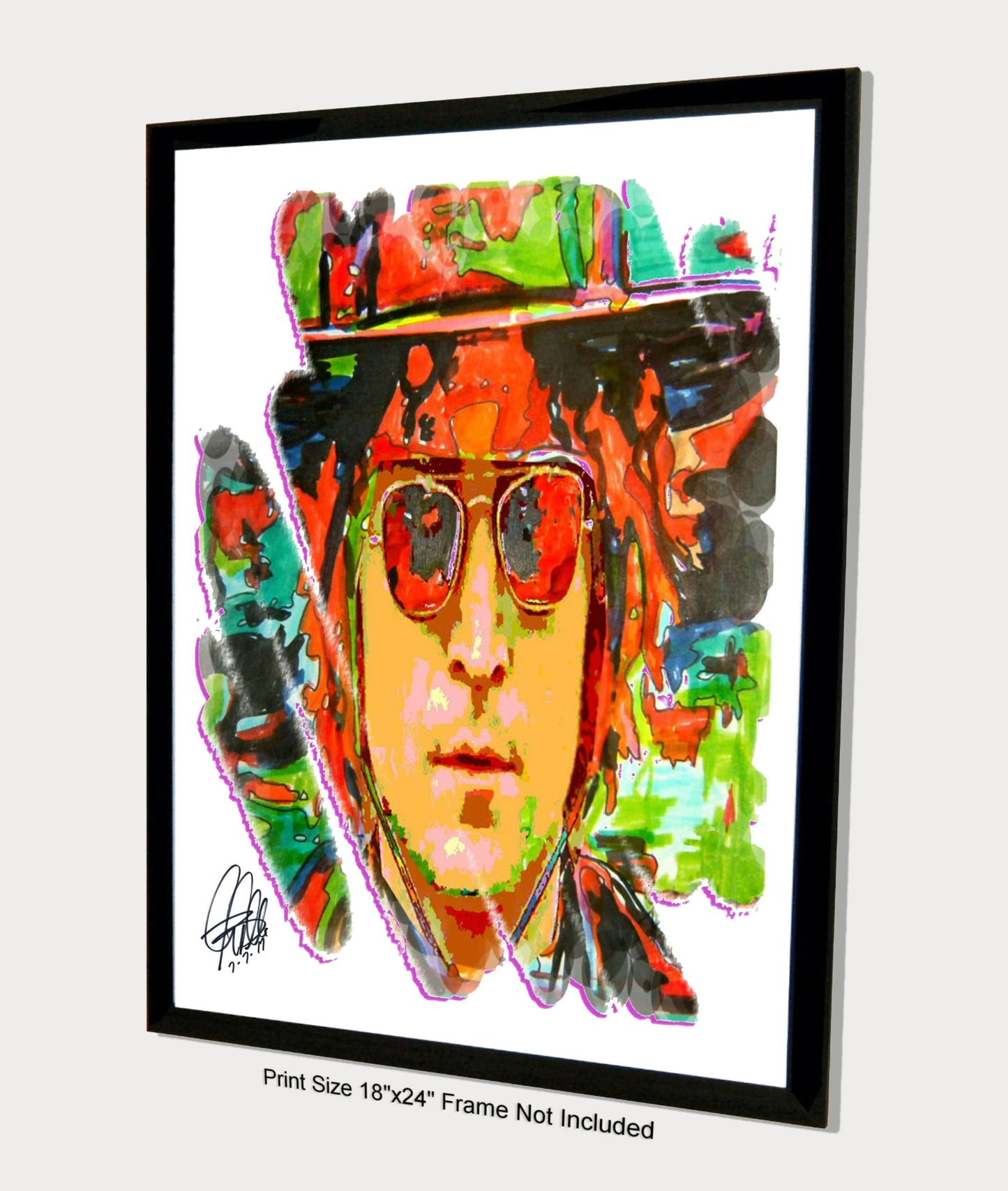 John Lennon The Beatles Guitar Rock Music Poster Print Wall Art 18x24