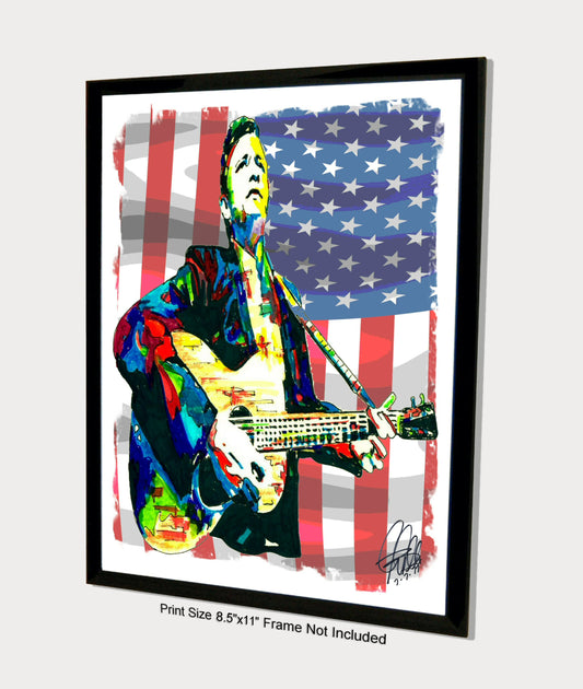 Johnny Cash Country Music Poster Print Wall Art 8.5x11