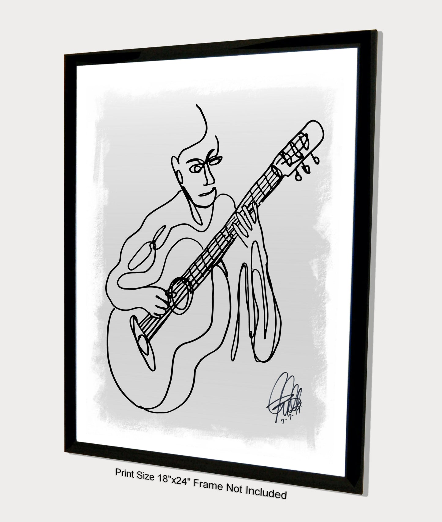 Classical Guitar Performer Music Poster Print Wall Art 18x24