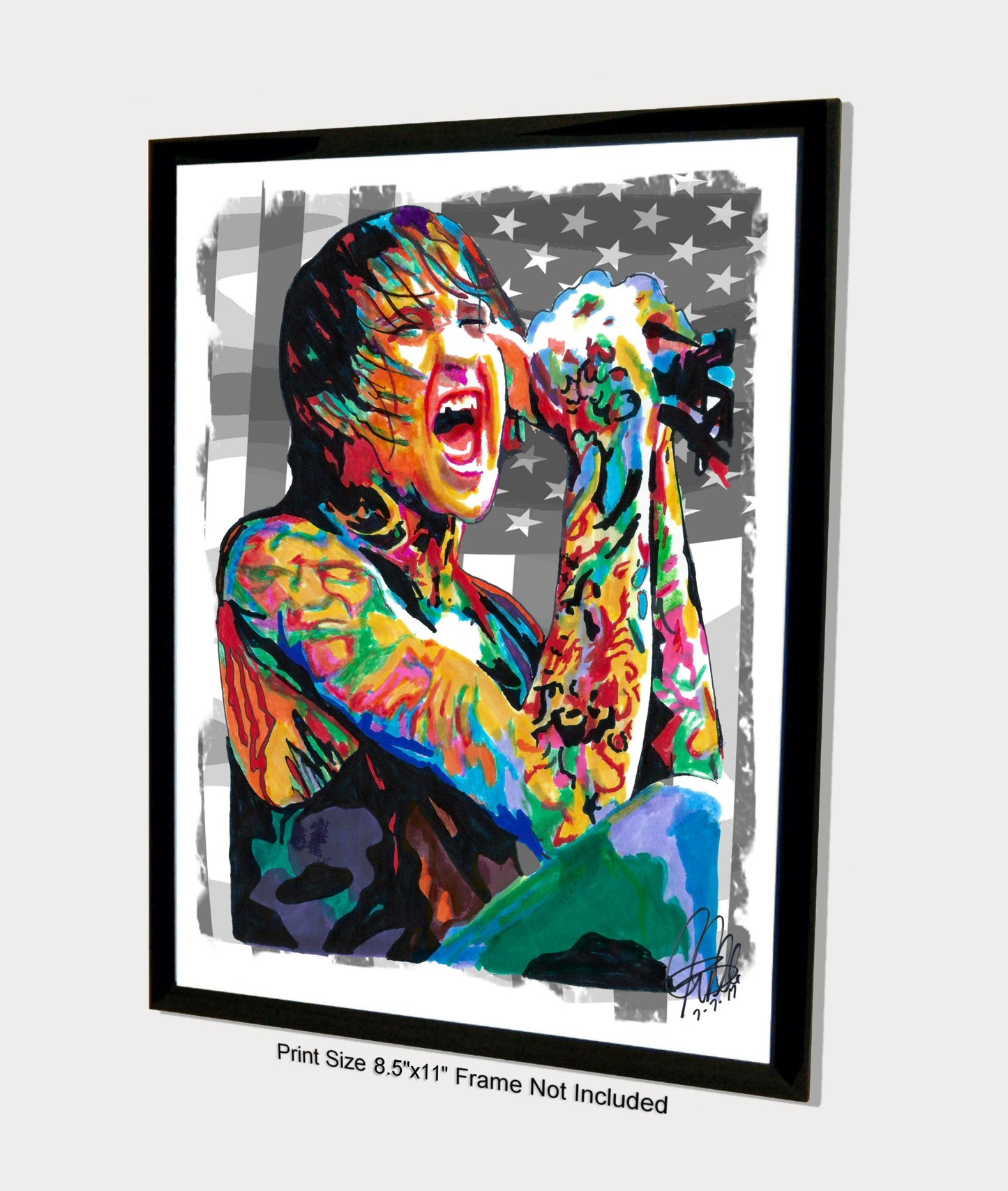 Mitch Lucker Suicide Silence Deathcore Music Poster Print Wall Art 8.5x11