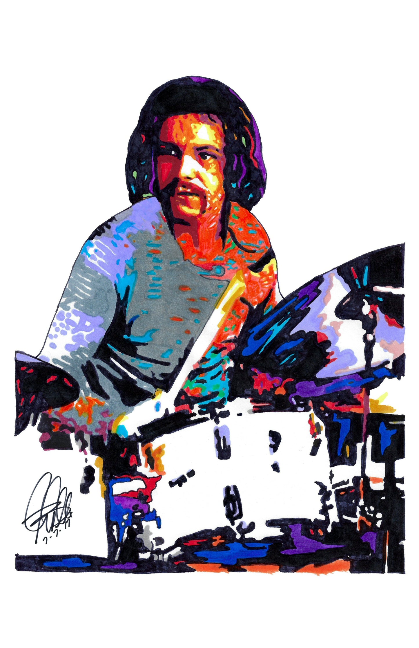 Danny Seraphine Chicago Drummer Rock Music Poster Print Wall Art 11x17