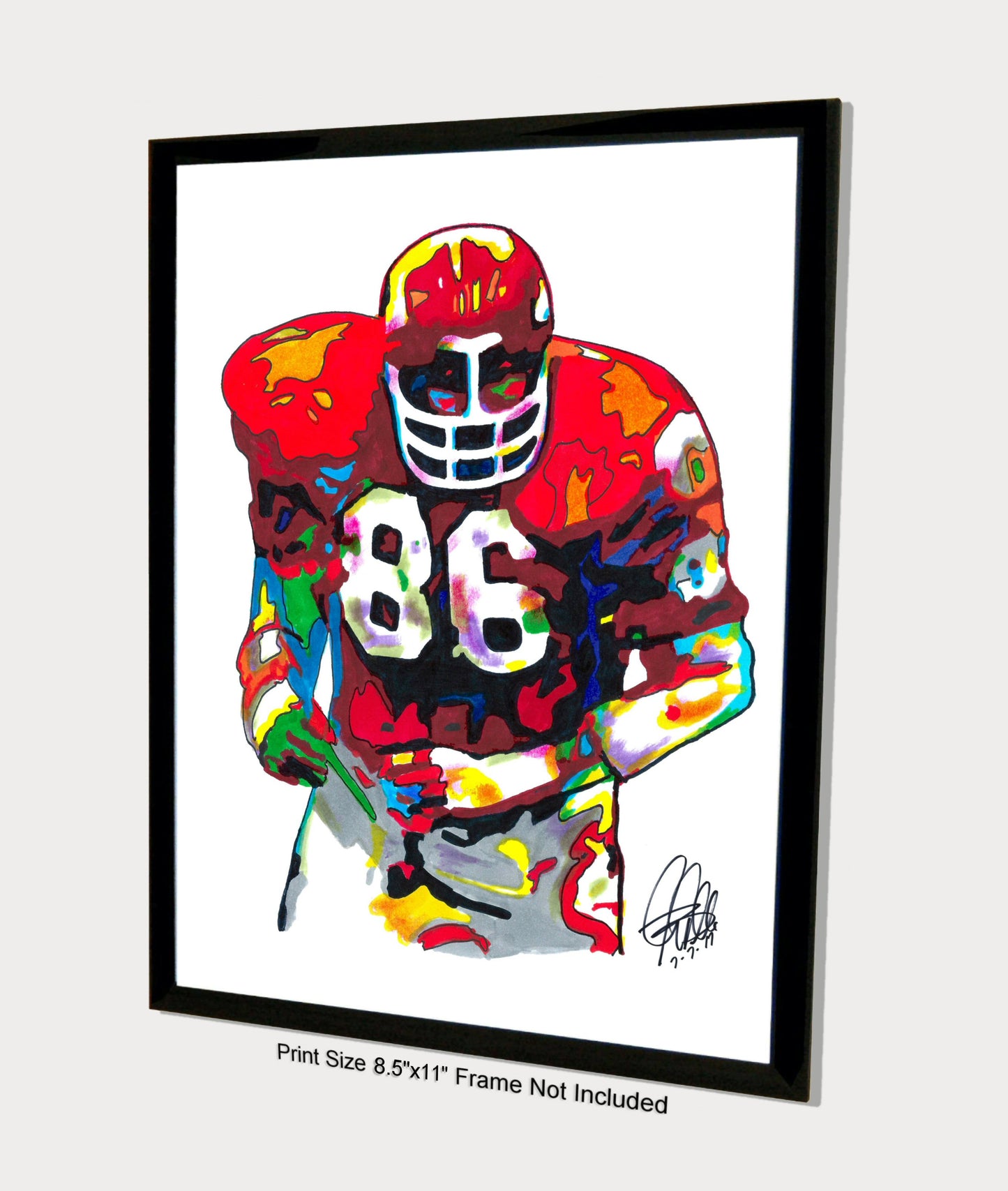 Buck Buchanan Kansas City Chiefs Football Sports Poster Print Wall Art 8.5x11