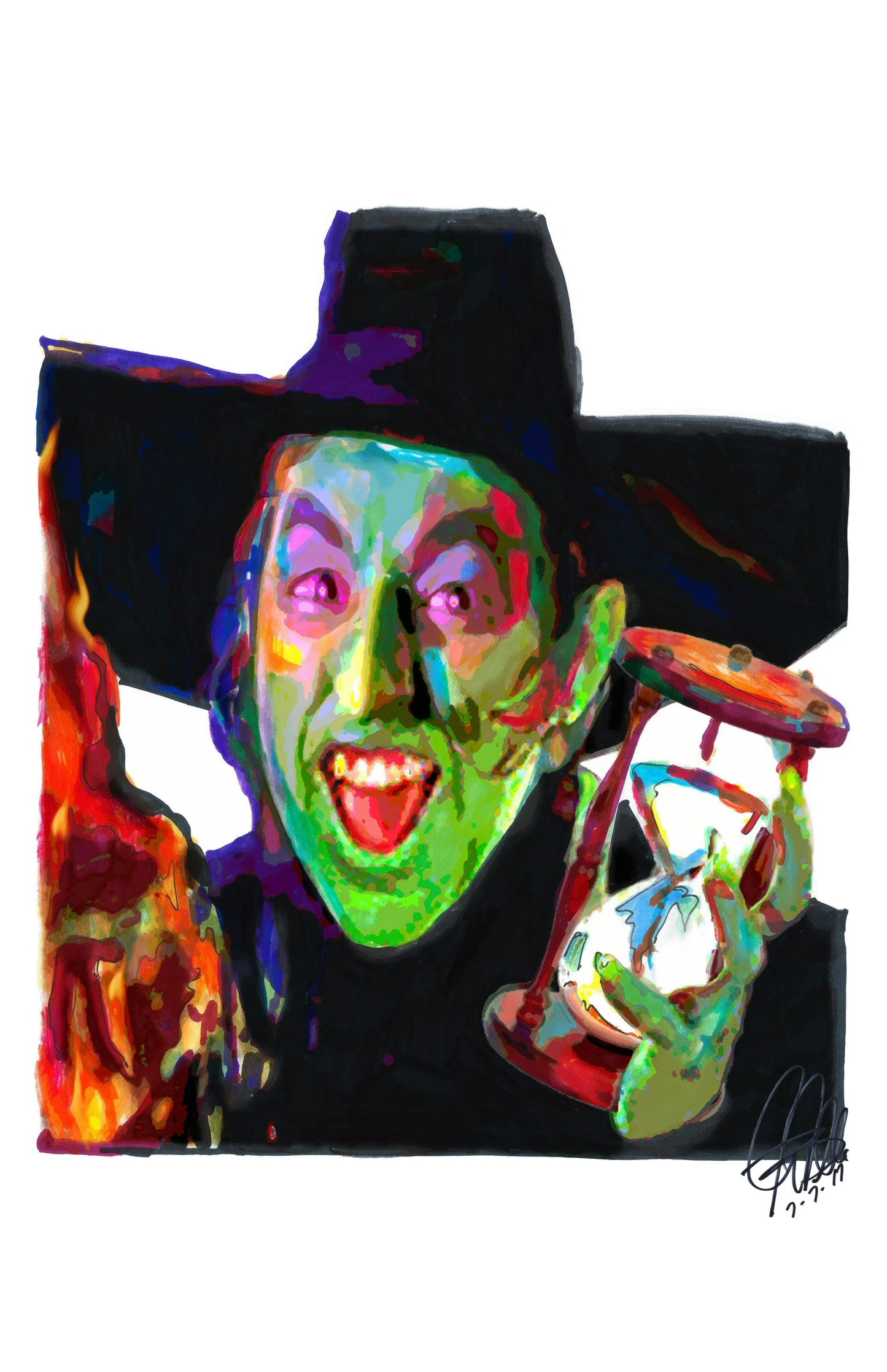 Wicked Witch of the West Wizard of Oz Margaret Hamilton Poster Print Art 11x17