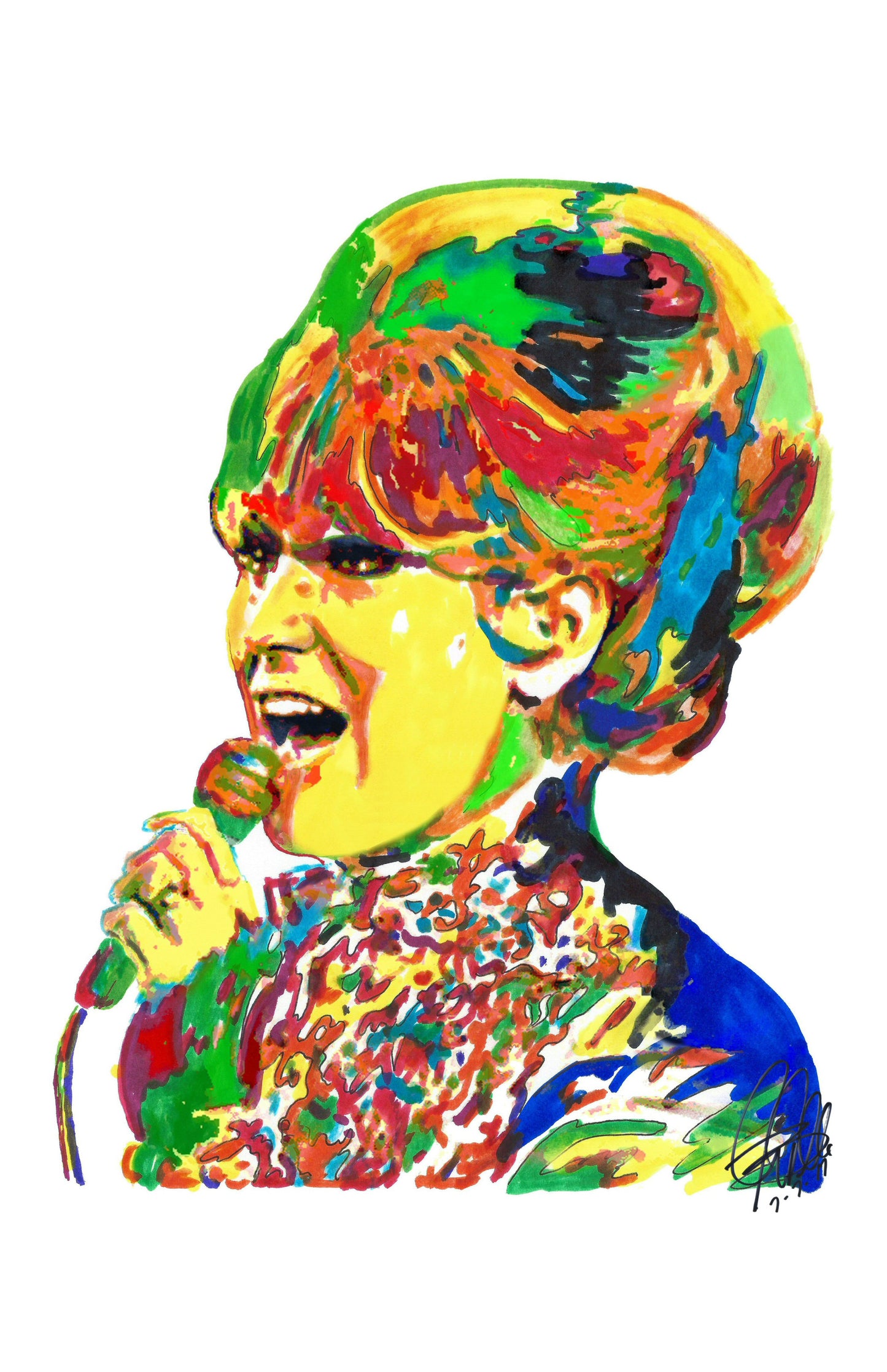 Dusty Springfield Singer Pop Soul Music Poster Print Wall Art 11x17