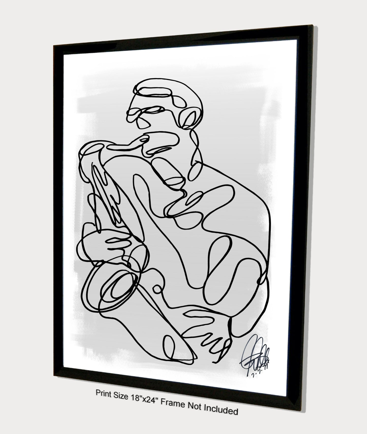 Saxophone Jazz Sax Player Music Poster Print Wall Art 18x24