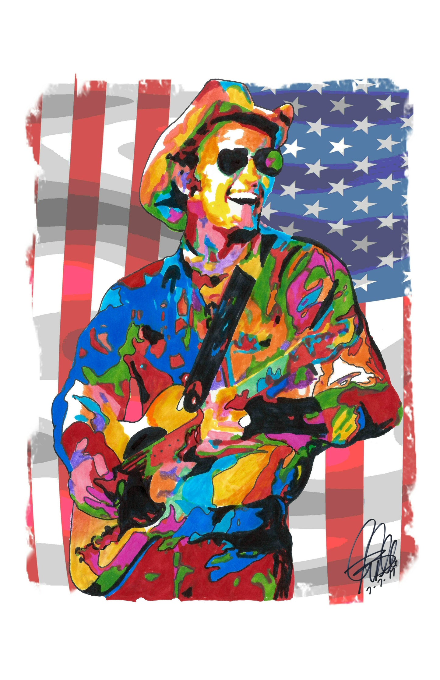 Jerry Reed Guitar Country Rock Music Poster Print Wall Art 11x17