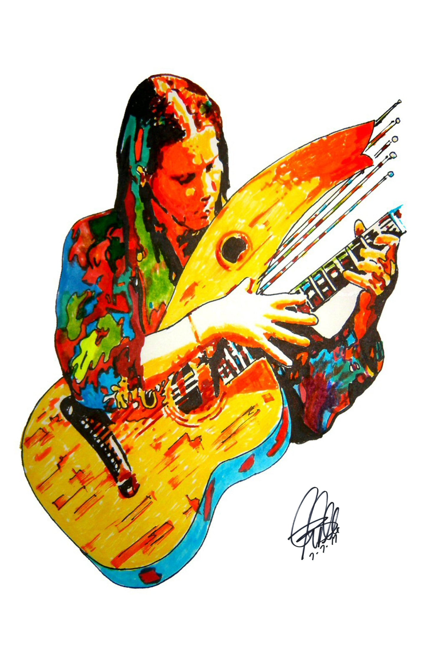 Michael Hedges Guitar Music Poster Print Wall Art 11x17