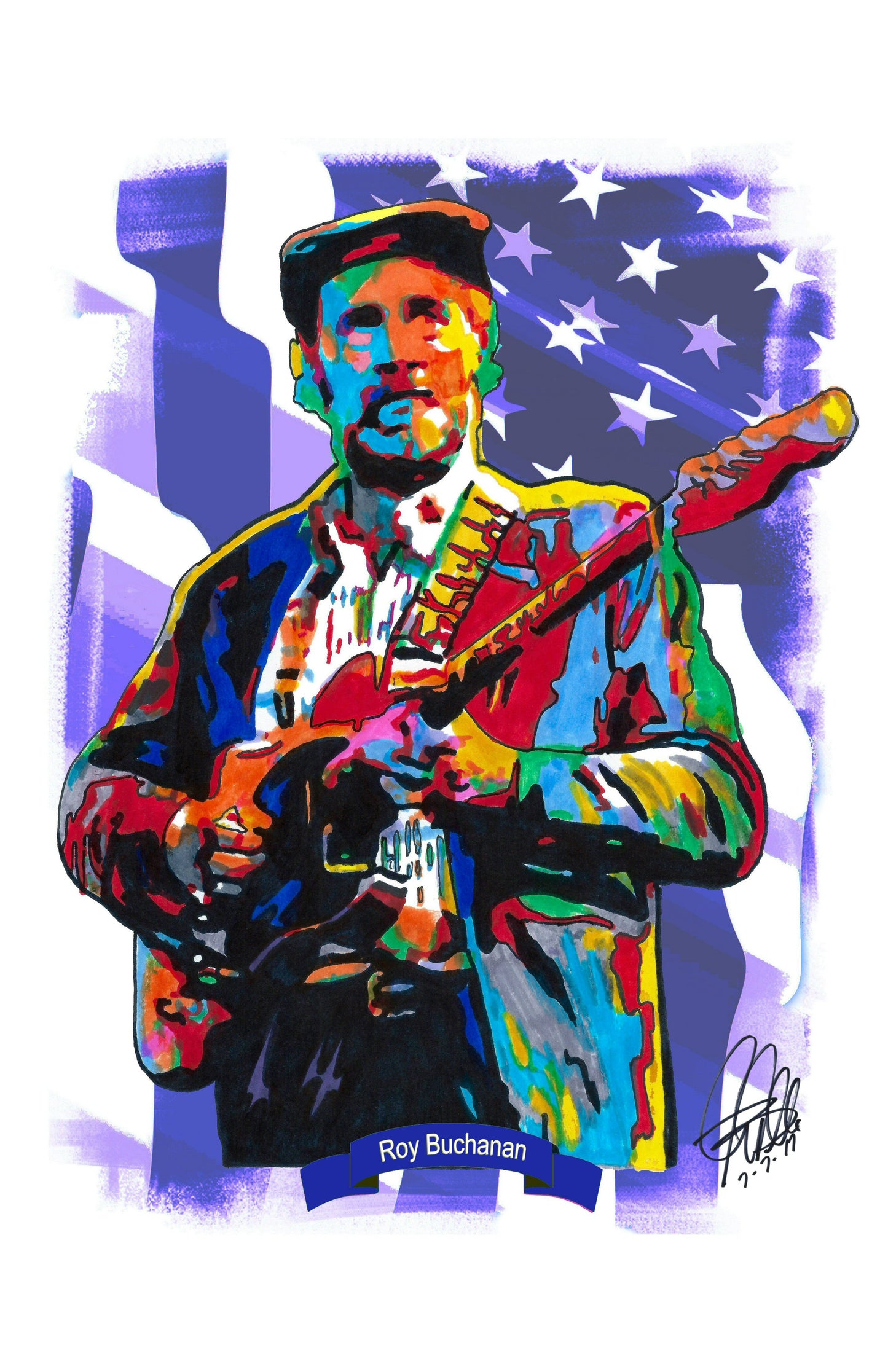 Roy Buchanan Singer Guitar Blues Rock Music Poster Print Wall Art 11x17