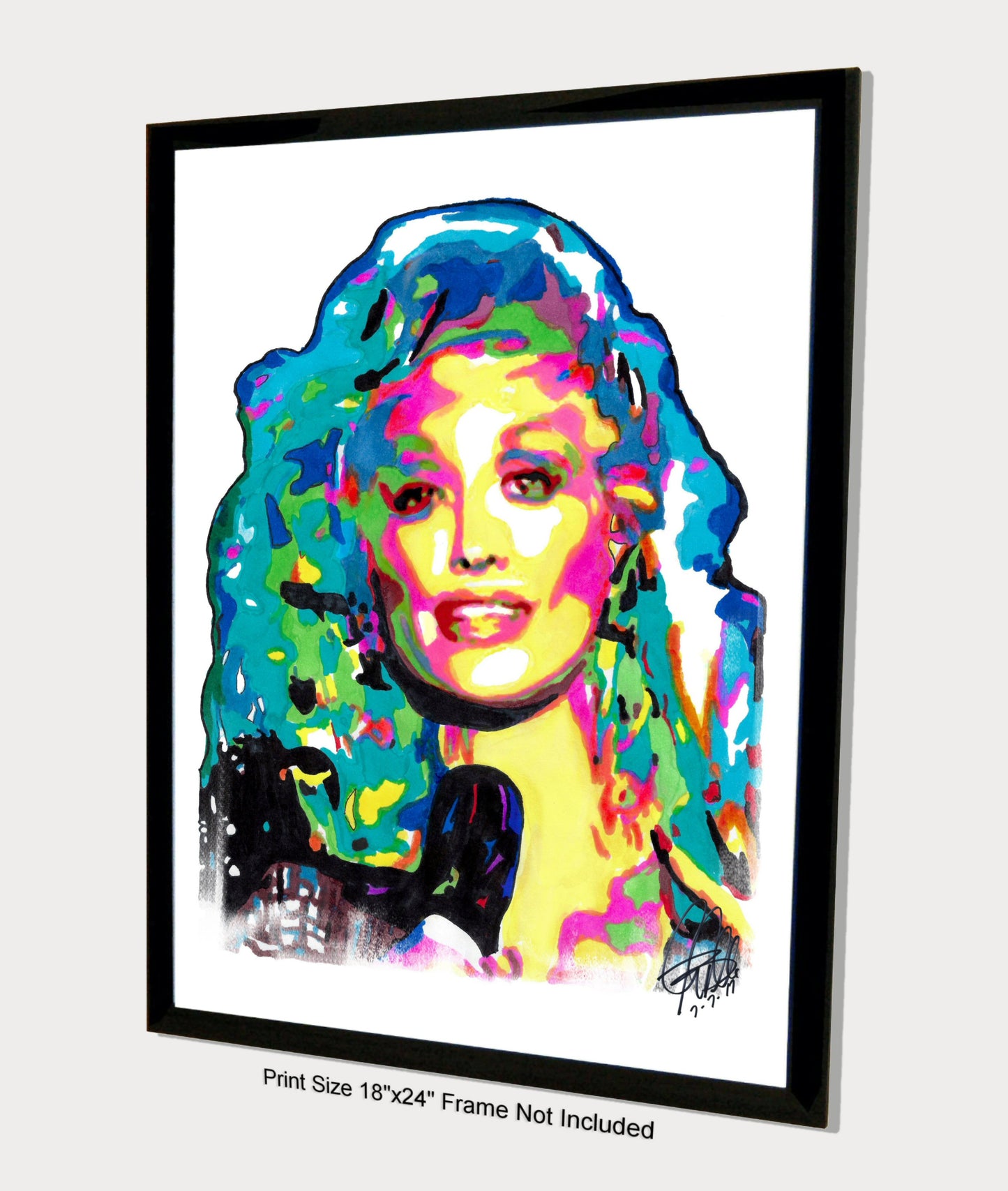 Dolly Parton Singer Country Music Poster Print Wall Art 18x24