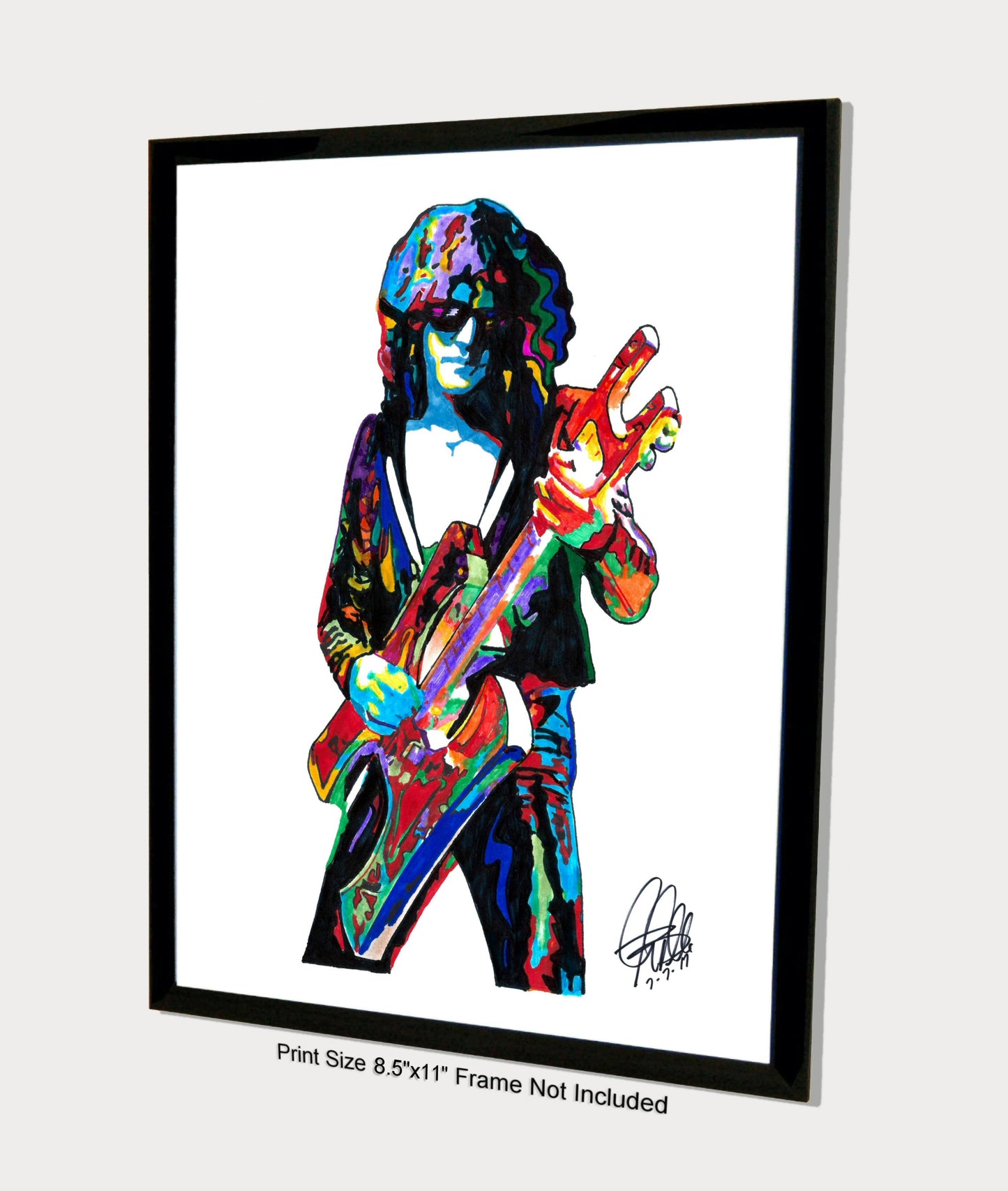 Ian Hunter Mott the Hoople Guitar Rock Music Poster Print Wall Art 8.5x11