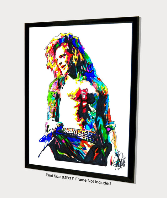 David Lee Roth Van Halen Rock Music Poster Print Wall Art 8.5x11