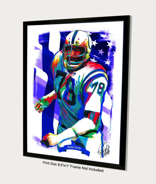 Bubba Smith Baltimore Colts Football Poster Print Wall Art 8.5x11