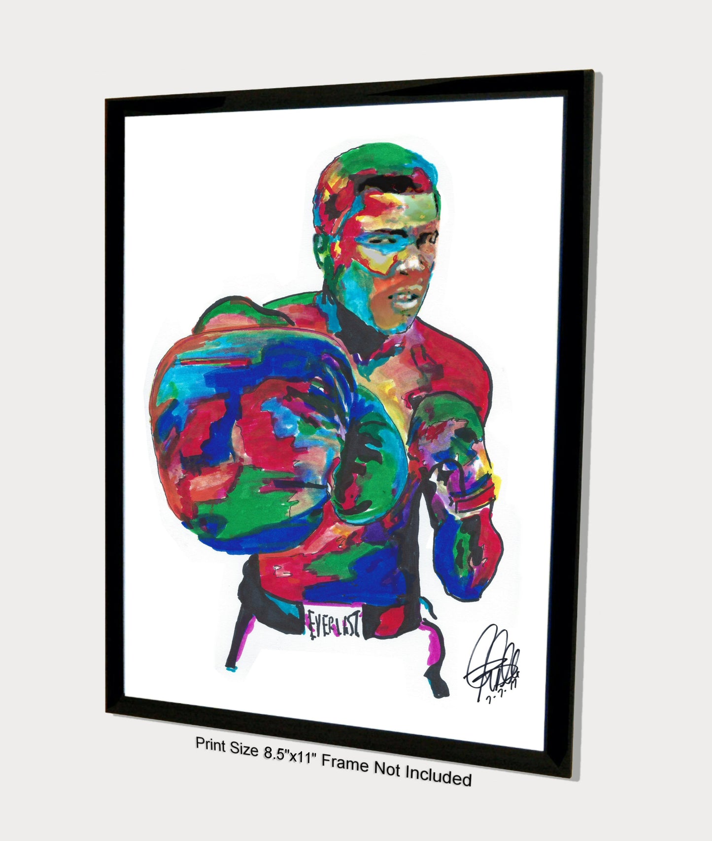 Muhammad Ali Sports Boxing Poster Print Wall Art 8.5x11