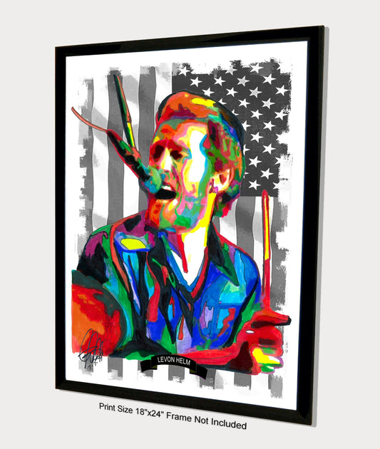 Levon Helm The Band Drums Rock Music Poster Print Wall Art 18x24