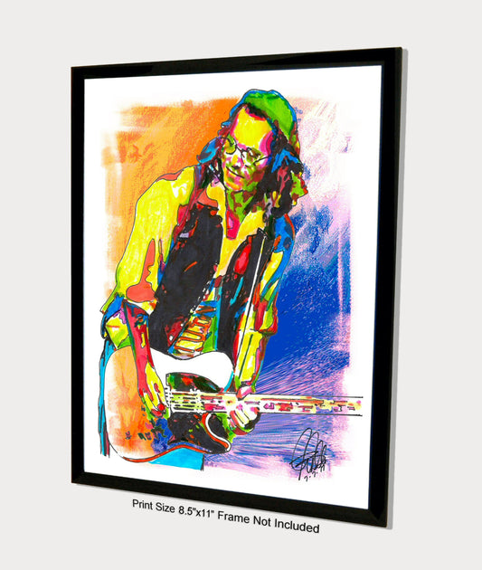 Johnny Depp Hollywood Vampires Guitar Blues Rock Poster Print Wall Art 8.5x11