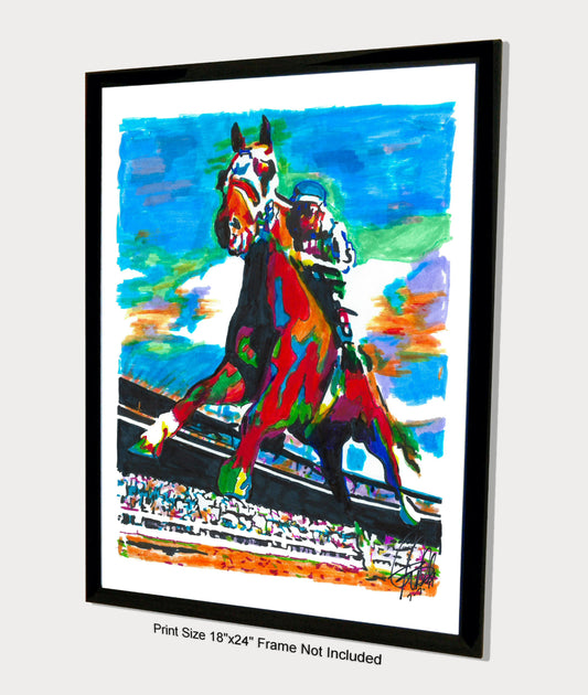 Secretariat Triple Crown Big Red Horse Racing Poster Print Wall Art 18x24