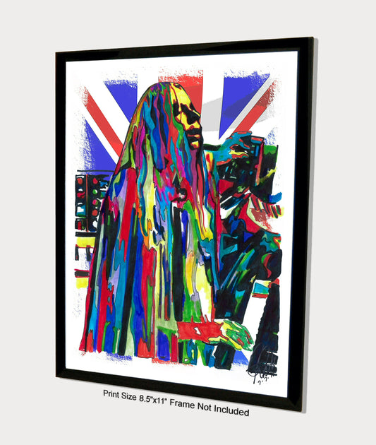 Rick Wakeman Yes Piano Progressive Rock Music Poster Print Wall Art 8.5x11