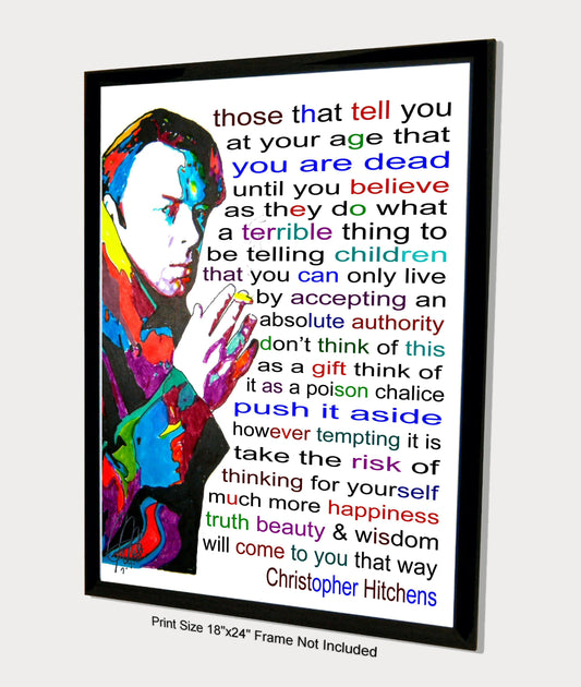 Christopher Hitchens Columnist Journalist Vanity Fair Poster Print 18x24