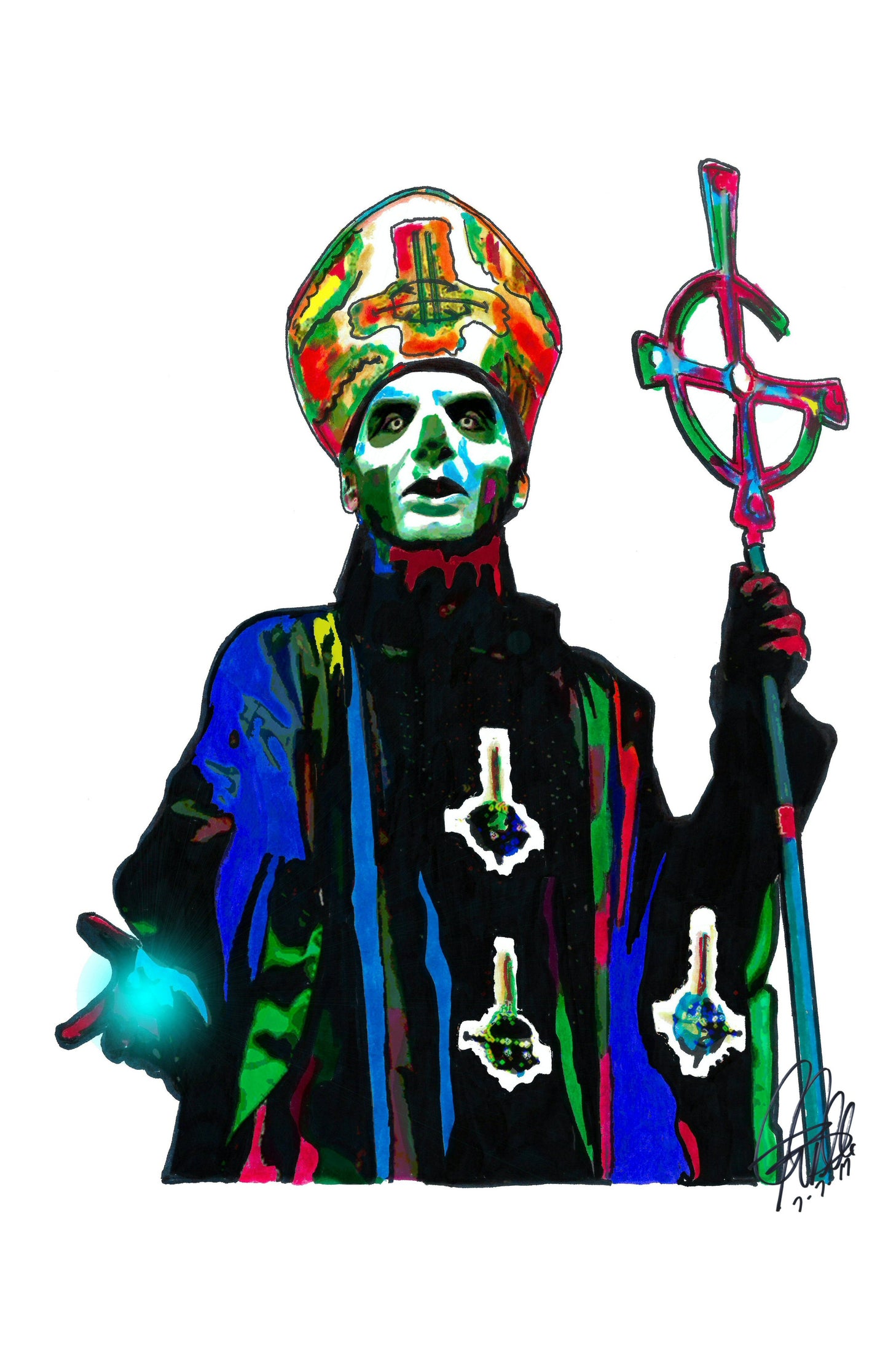 Papa Emeritus III Ghost Metal Rock Music Print Poster Wall Art 11x17