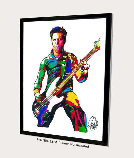 Mike Dirnt Green Day Bass Guitar Punk Rock Music Poster Print Wall Art 8.5x11