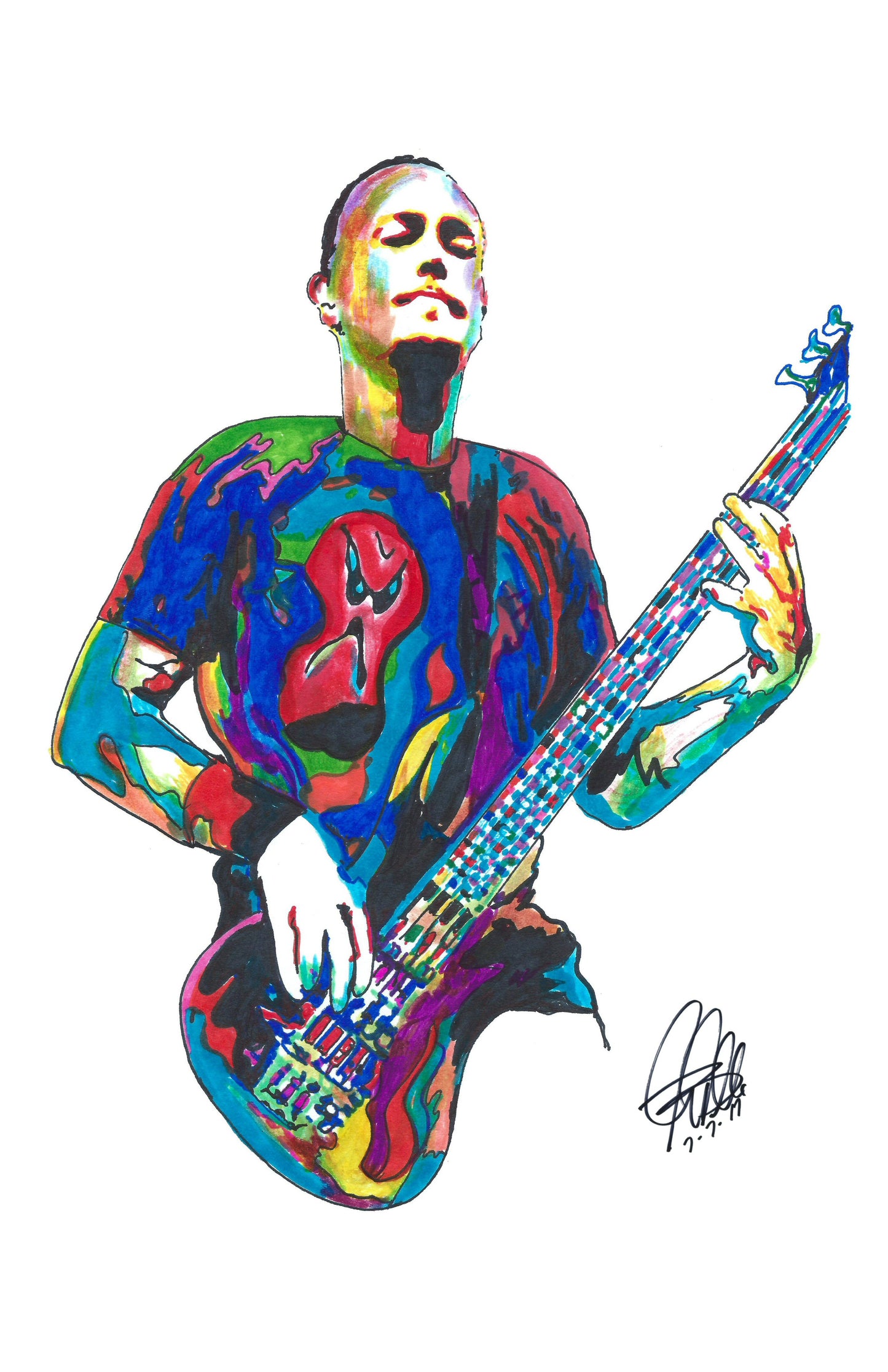 Aaron PNut Wills 311 Bass Rap Funk Rock Music Print Poster Wall Art 11x17