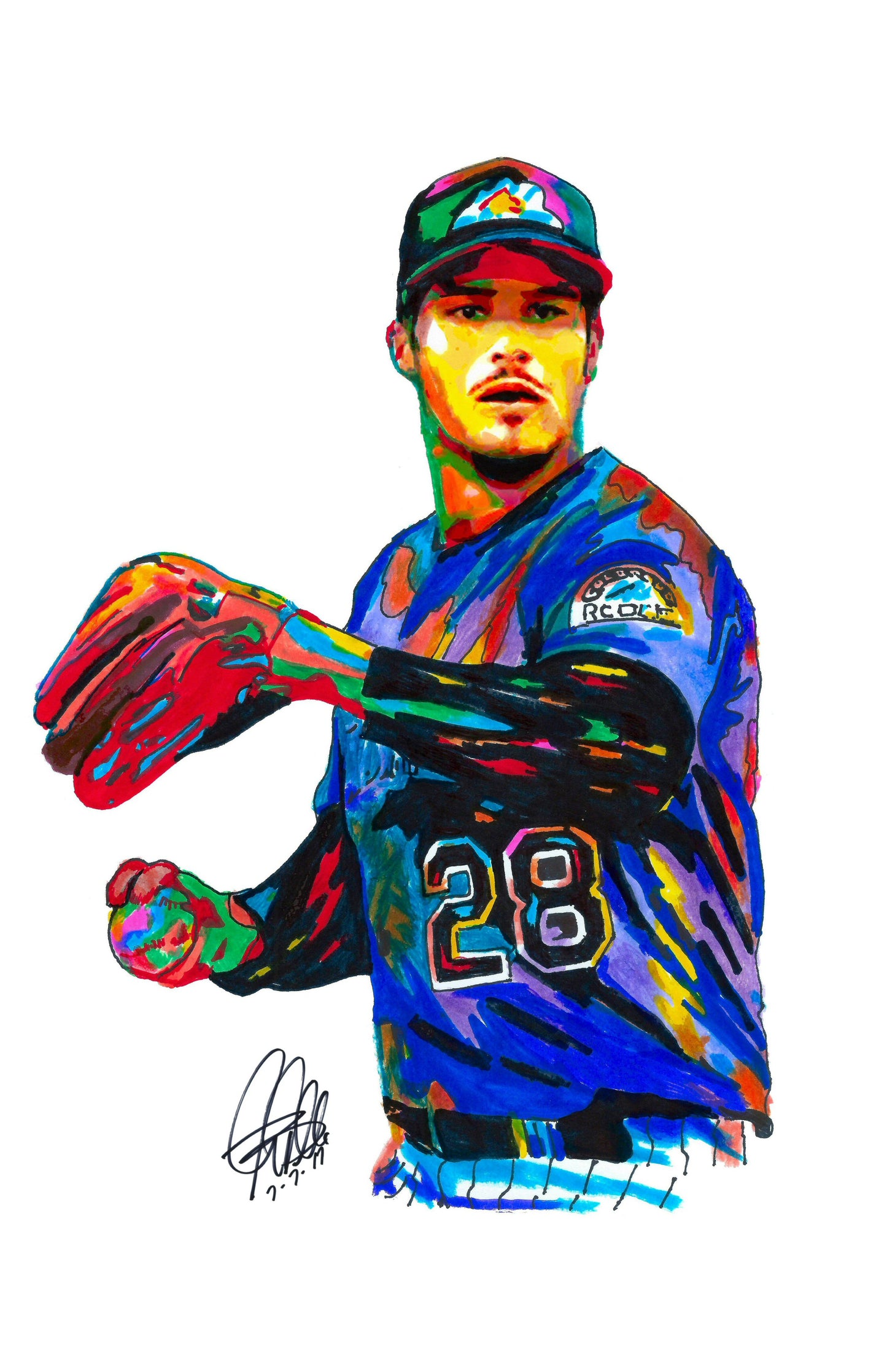 Nolan Arenado Colorado Rockies MLB Baseball Poster Print Wall Art 11x17