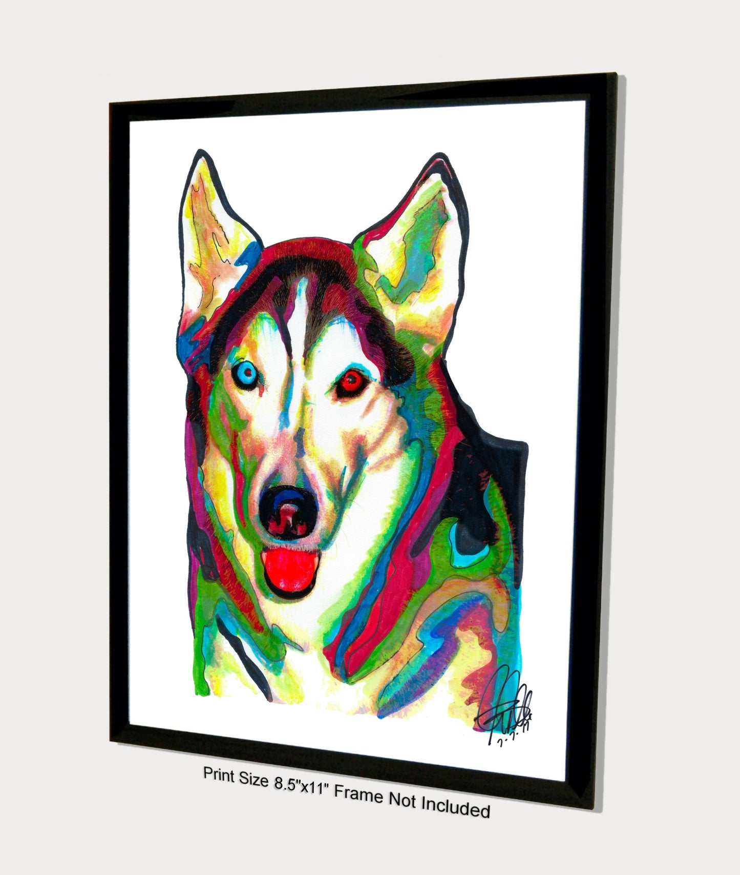 Siberian Husky Alaska Sled Dog Pet Poster Print Wall Art 8.5x11