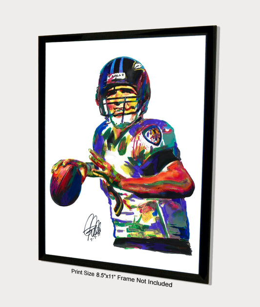 Joe Flacco Baltimore Ravens QB Football Sports Poster Print Wall Art 8.5x11