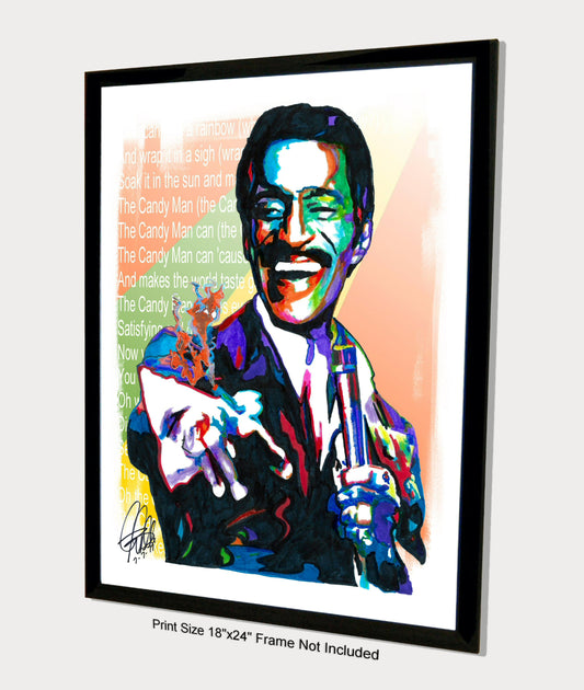 Sammy Davis Jr Singer The Candy Man Big Band Music Poster Print Wall Art 18x24