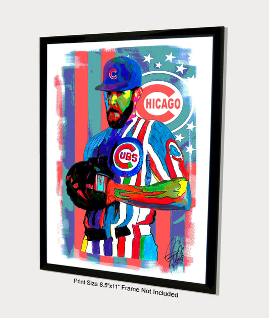 Jake Arrieta Chicago Cubs MLB Baseball Sports Print Poster Wall Art 8.5x11