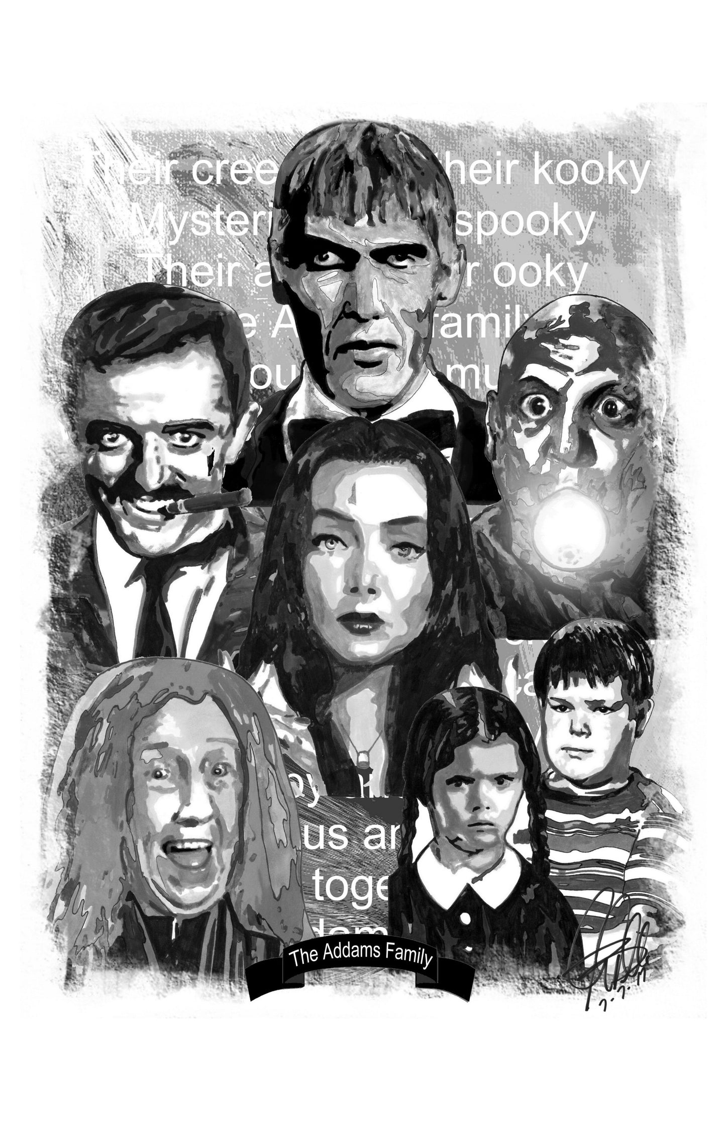 The Addams Family 1964 TV Series Sitcom Poster Print Wall Art 11x17