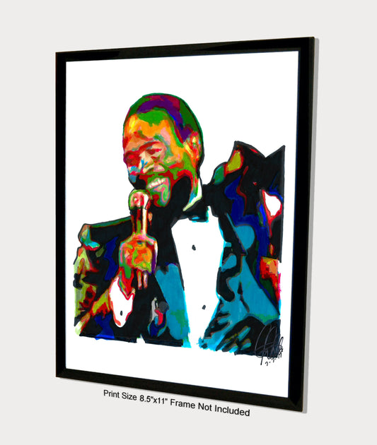 Marvin Gaye Singer R&B Music Poster Print Wall Art 8.5x11