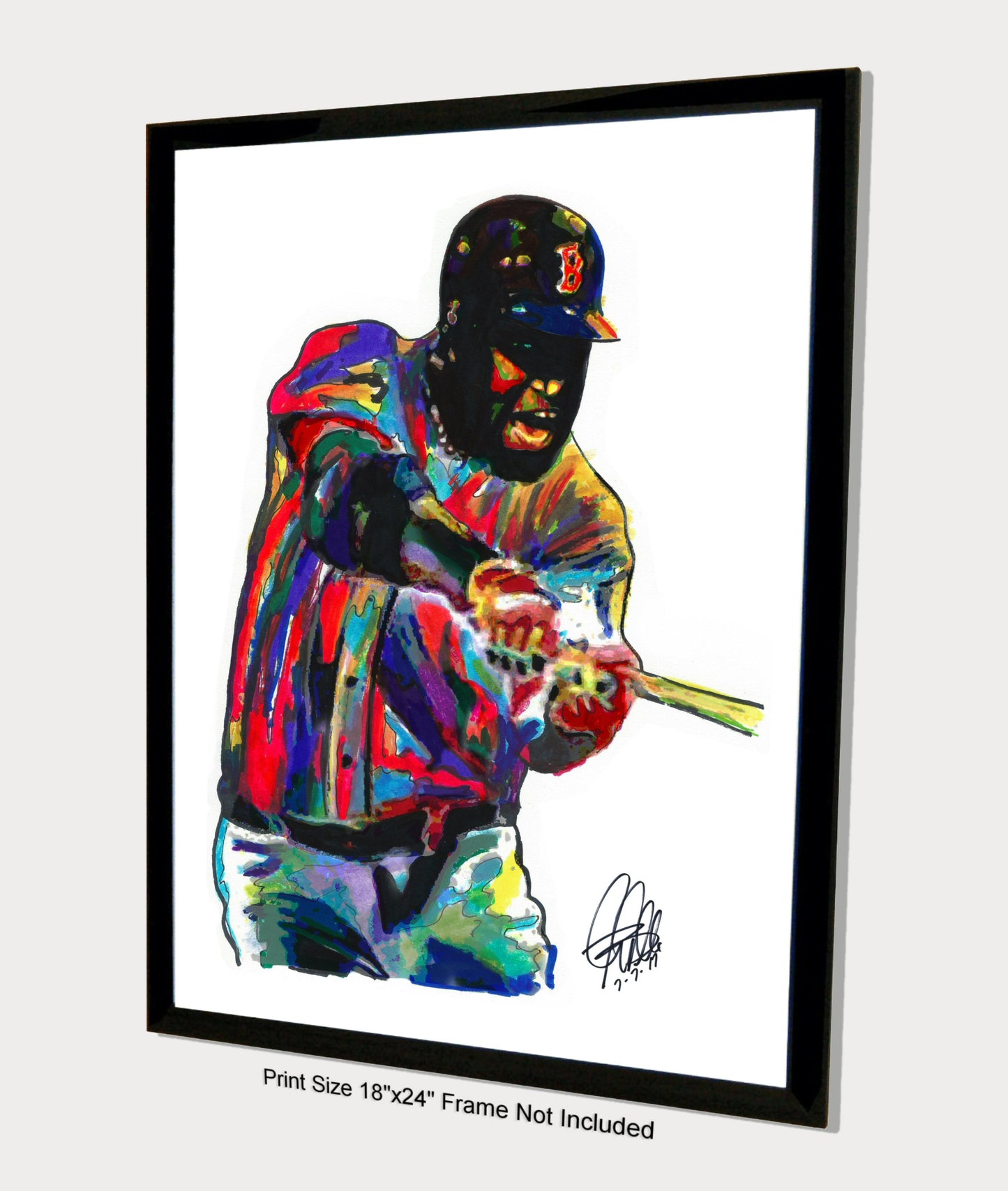 David Ortiz Big Papi Boston Red Sox Baseball Sports Poster Print Wall Art 18x24