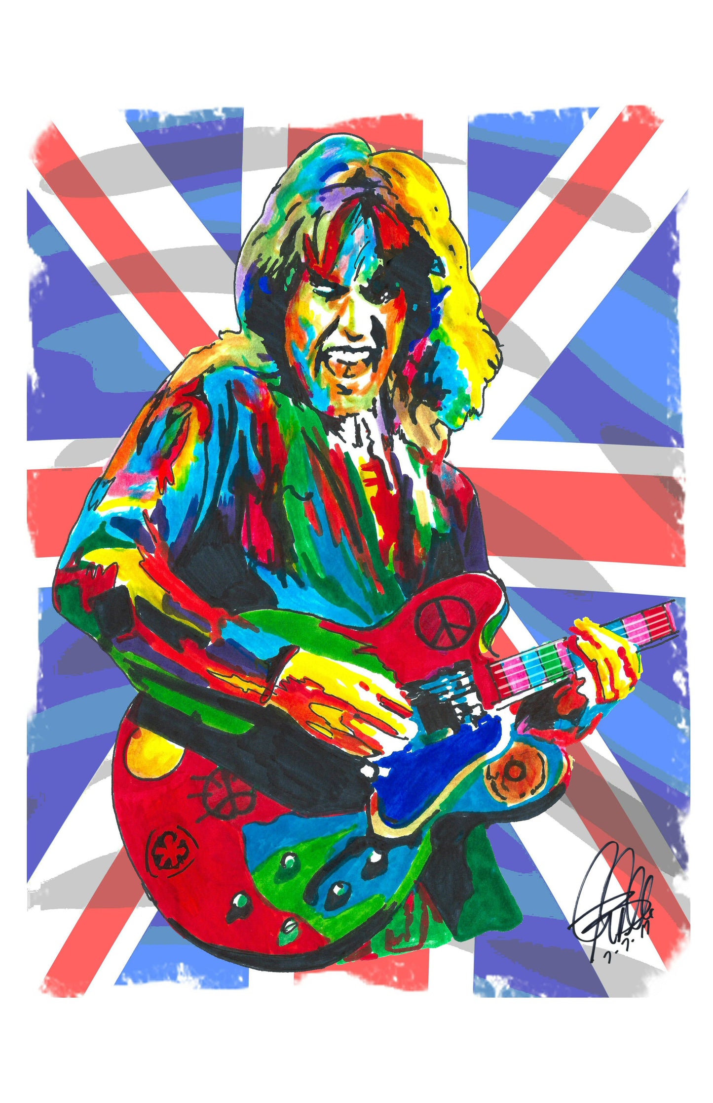 Alvin Lee Ten Years After Guitar Blues Rock Music Poster Print Wall Art 11x17