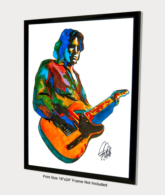 Jeff Buckley Singer Guitar Soul Blues Rock Music Poster Print Wall Art 18x24