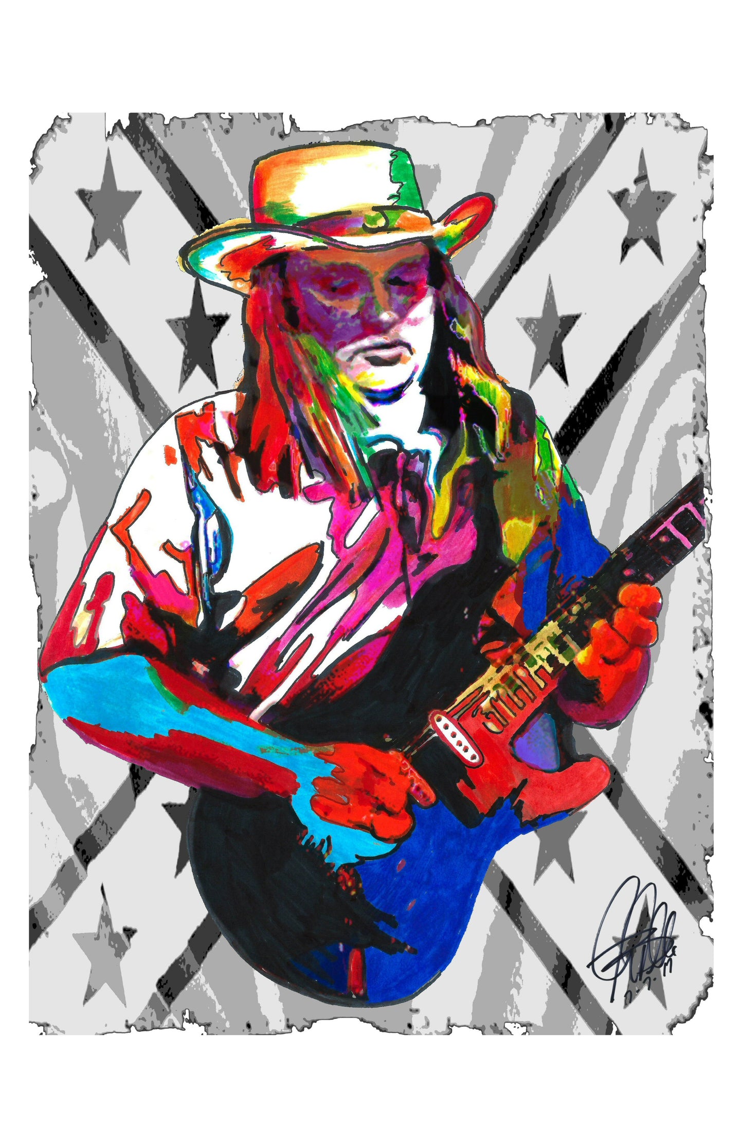 Ed King Lynyrd Skynyrd Guitar Rock Music Poster Print Wall Art 11x17