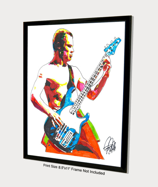 Flea Red Hot Chili Peppers Bass Guitar Funk Rock Music Poster Print Art 8.5x11