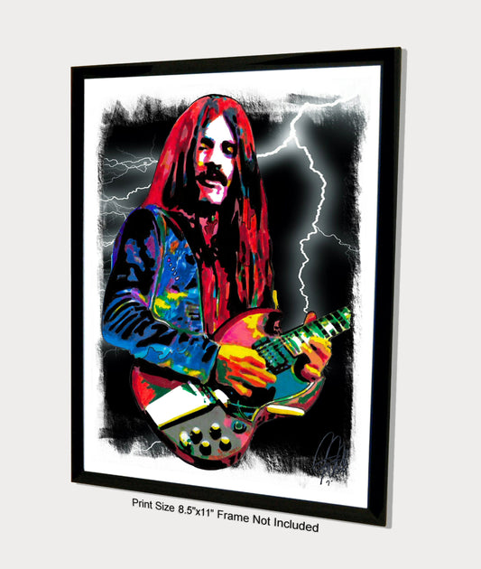 Frank Marino Mahogany Rush Guitar Hard Rock Music Poster Print Wall Art 8.5x11