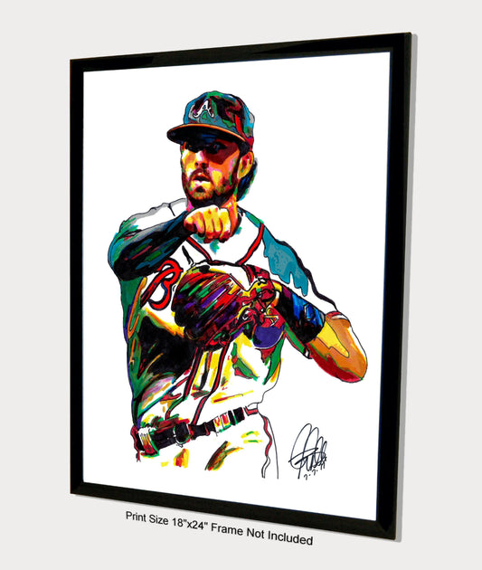 Dansby Swanson Atlanta Braves Baseball Sports Print Poster Wall Art 18x24