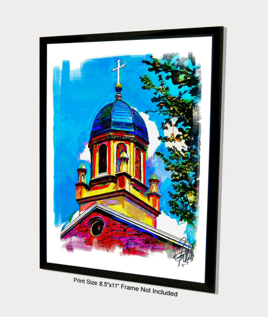 Ohio University Dome Print Poster Wall Art 8.5x11