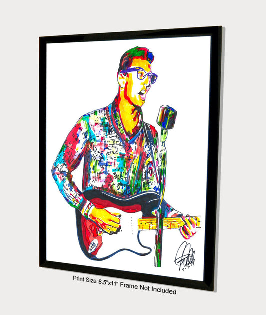 Buddy Holly Rock and Roll Music Print Poster Wall Art 8.5x11