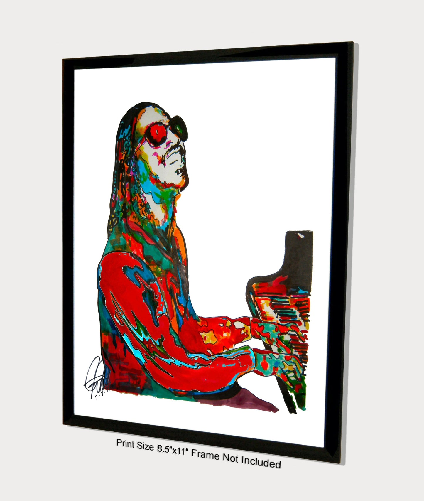 Stevie Wonder Soul Funk Music Poster Print Wall Art 8.5x11