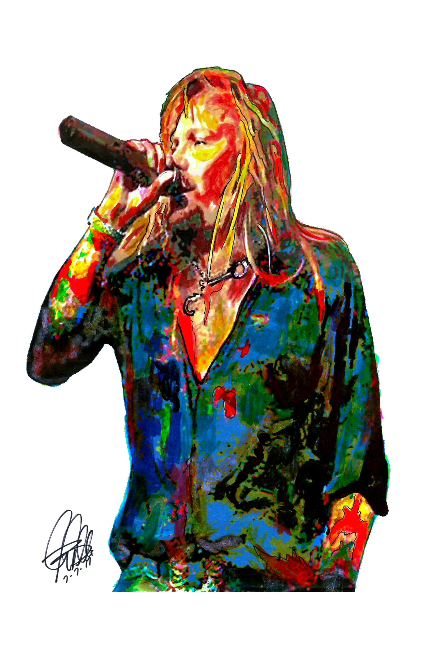 Vince Neil Motley Crue Singer Rock Music Poster Print Wall Art 11x17