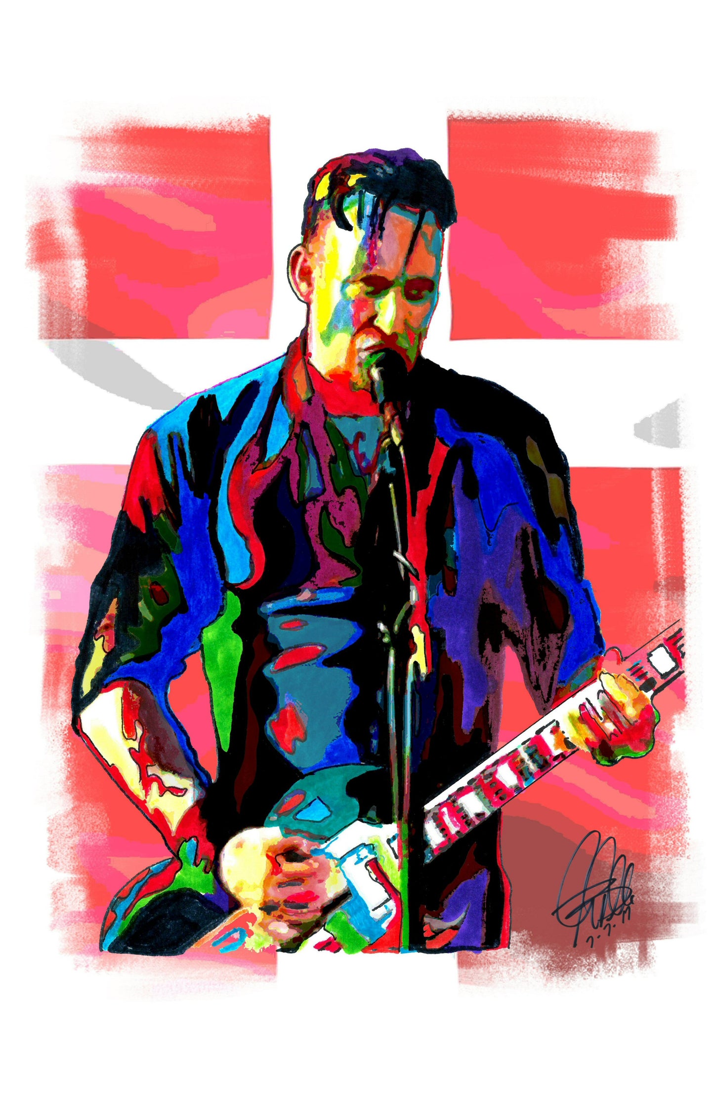 Michael Poulsen Volbeat Heavy Metal Rock Music Poster Print Wall Art 11x17