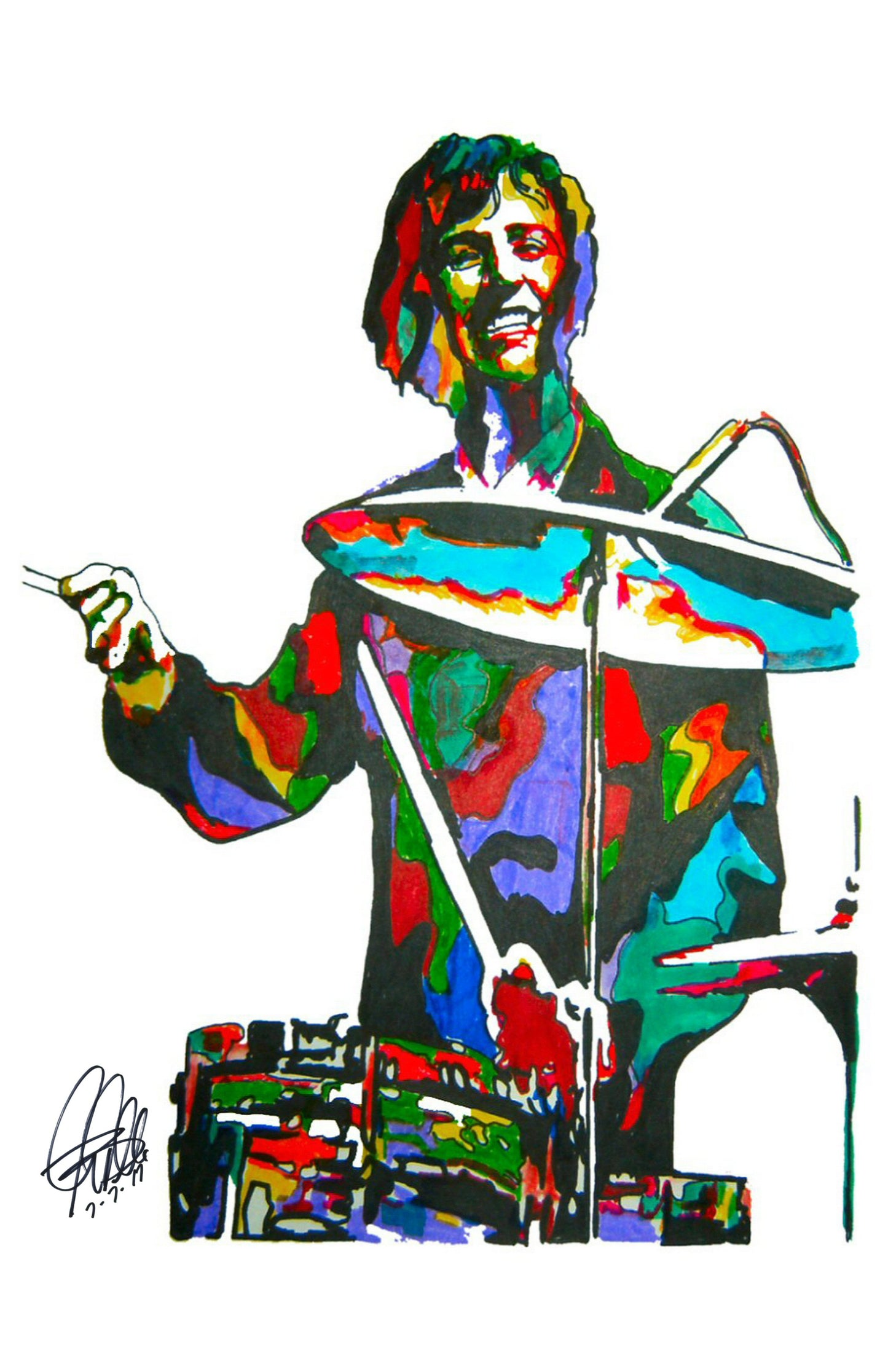 Ringo Starr The Beatles Drums Rock Music Poster Print Wall Art 11x17